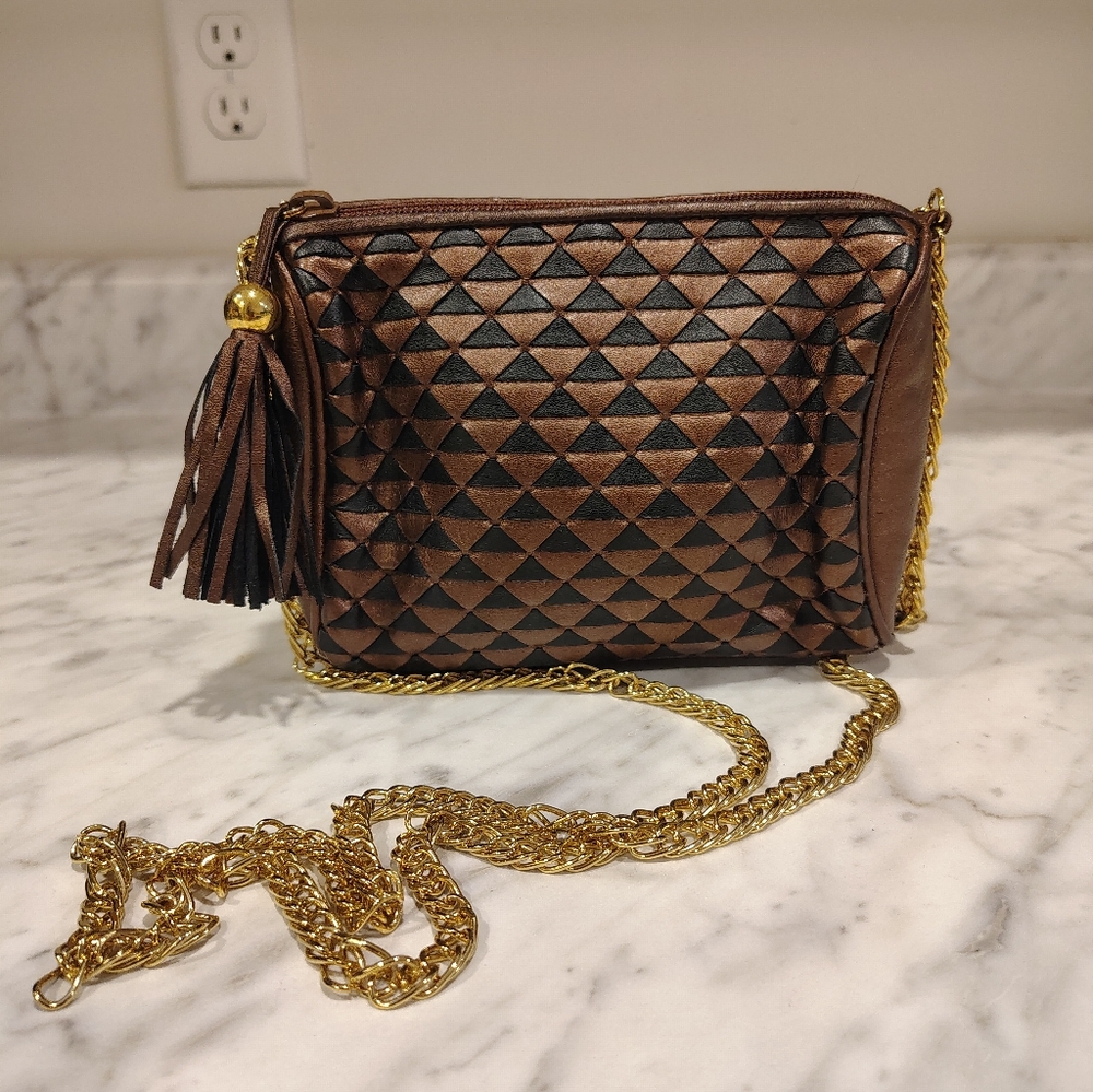 Ganson Woven Leather Crossbody